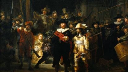 La ronda de noche de Rembrandt.