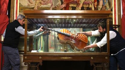 El violonchelo del Cuarteto Palatino.