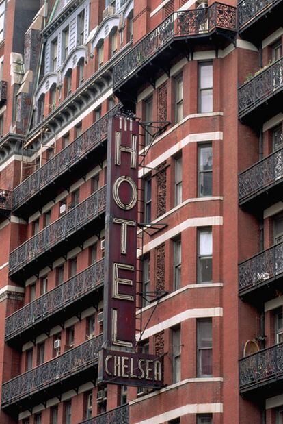 La fachada del Chelsea Hotel de Nueva York.