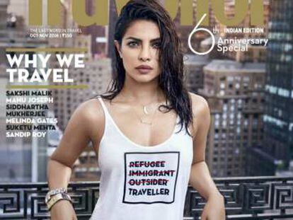 Portada de la revista 'Traveller' con Priyanka Chopra.
