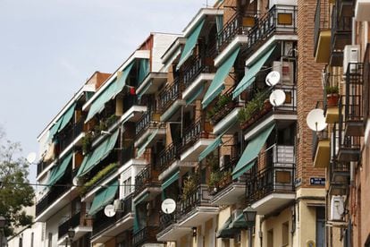 Fachada de un edificio en Madrid.