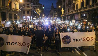 Manifestació dels Mossos d'Esquadra a Barcelona