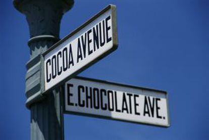 Intersección de las avenidas del Cacao y del Chocolate en Hershey, Pensilvania (EE UU).