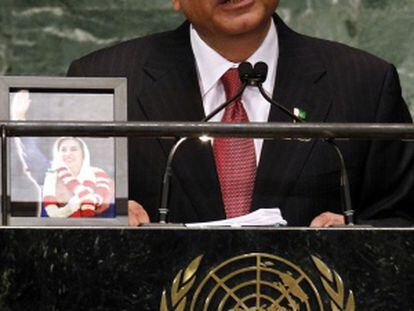 El presidente Zardari, durante la comparecencia ante la Asamblea General de la ONU, el pasado 25 de septiembre.