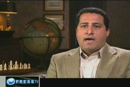 Shahram Amirí, en una imagen de la televisión estatal iraní en inglés Press TV difundida el 8 de junio.