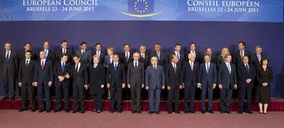 Los líderes de la UE en la cumbre de jefes de Estado del pasado 23 de junio, en Bruselas.