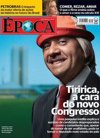 'Tiririca' en la portada del semanario brasileño 'Época' después de ser elegido diputado