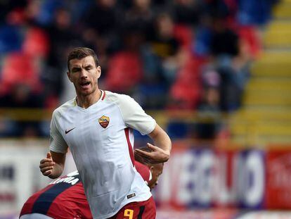 Dzeko, goleador de la Roma.