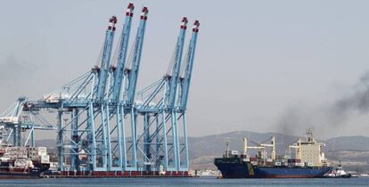 Terminal de contenedores del puerto de Algeciras.