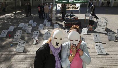 Protesta contra la violencia machista.