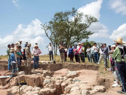 Los trabajos arqueológicos en Cajamarca (Perú) en los que se descubrió la tumba, el 26 de agosto.