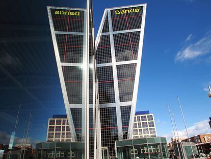 Sede de Bankia en las Torres Kio, en Plaza Castilla (Madrid)