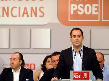 Jorge Alarte, en la asamblea de los socialistas valencianos