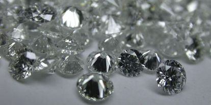 Imagen de diamantes producidos en la f&aacute;brica china de Qingdao. 