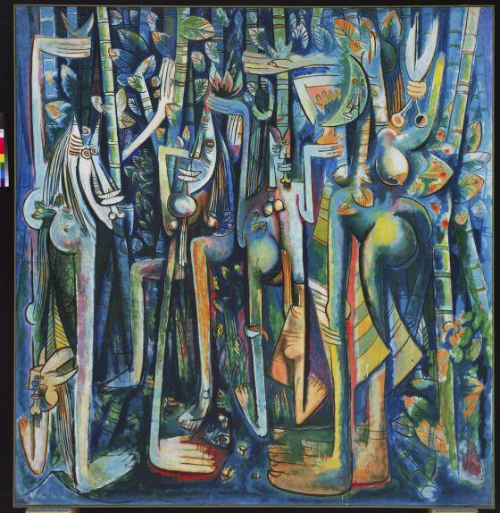 'La jungla', (1943) obra de Wilfredo Lam que fue adquirida por el MoMA de NY.