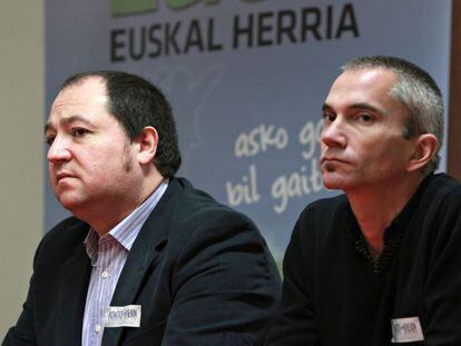 Los dirigentes de la izquierda 'abertzale' Pernando Barrena (izquierda) y Joseba Permach.