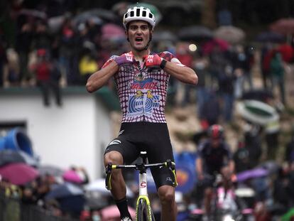 Ruben Guerreiro, ganado la etapa de Roccaraso.