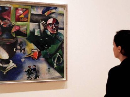 'El soldado bebe', obra de Chagall en el Guggenheim. En vídeo, las obras de la exposición.