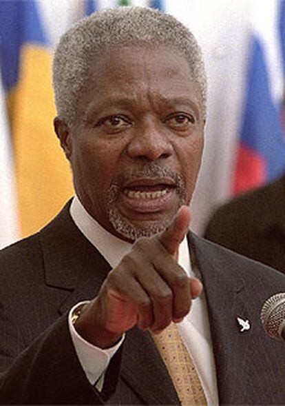 El secretario general de la ONU, Kofi Annan, en 2002.