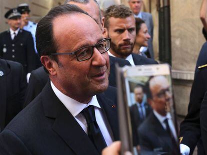 El presidente Hollande el viernes en Evian.