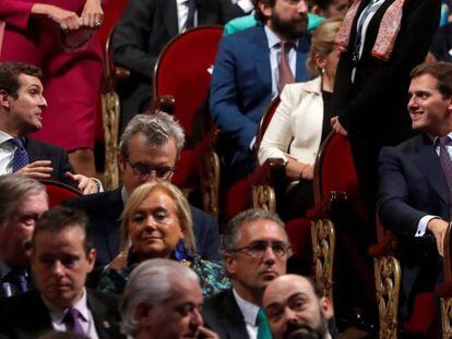 Pablo Casado y Albert Rivera, en los Premios Princesa de Asturias.