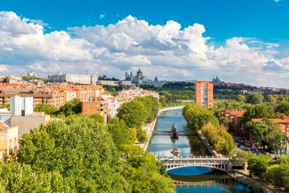Imagen del río Manzanares, en Madrid.