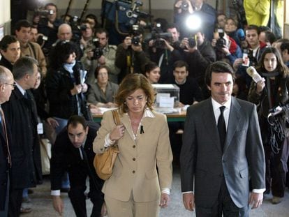 José María Aznar, ex presidente del Gobierno, y Ana Botella, en una imagen de archivo.