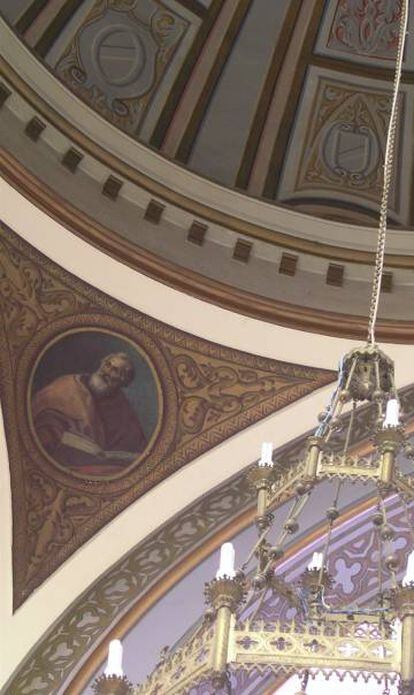 Ubicación de la pintura en la cúpula.
