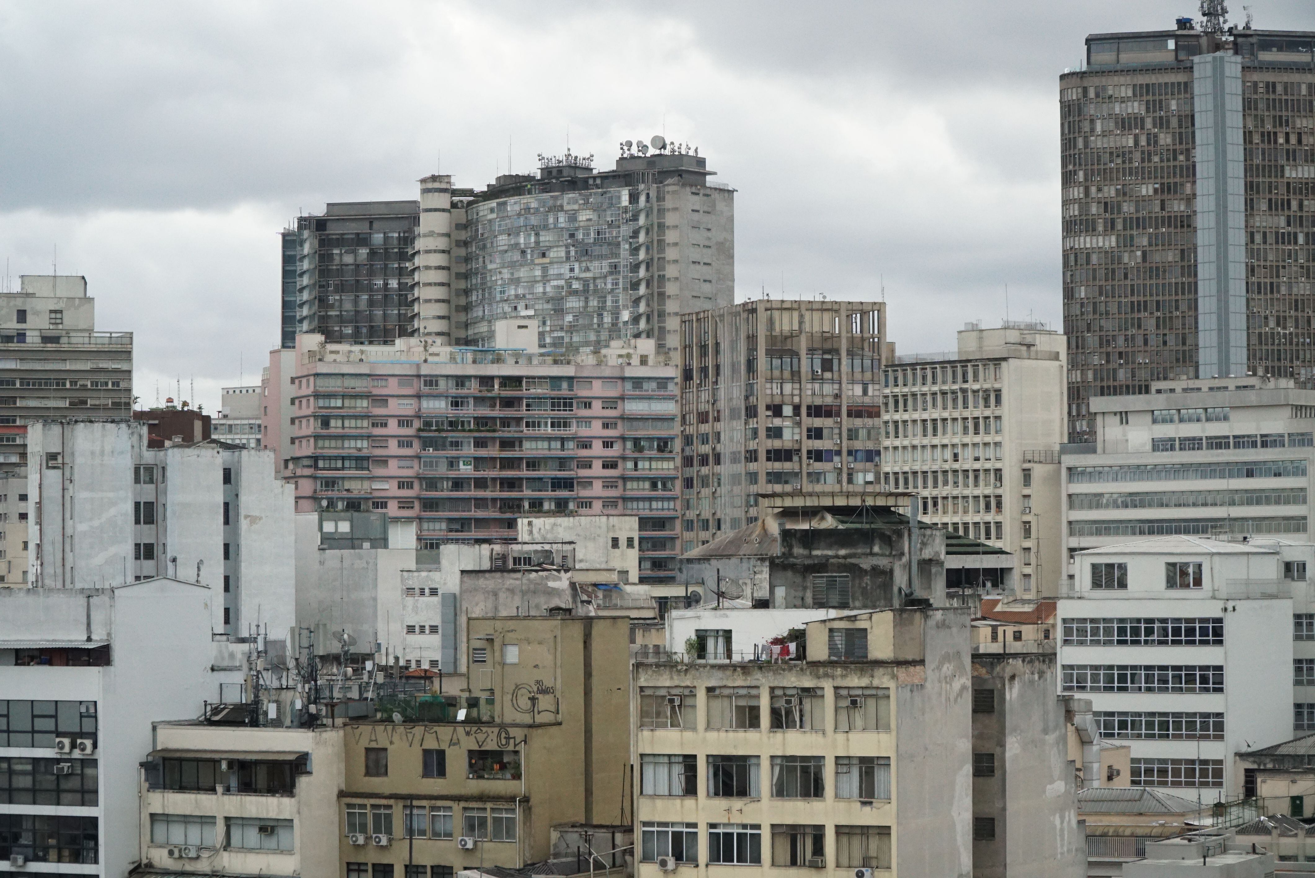 Vista del distrito a los alrededores de Cracolândia en São Paulo. 