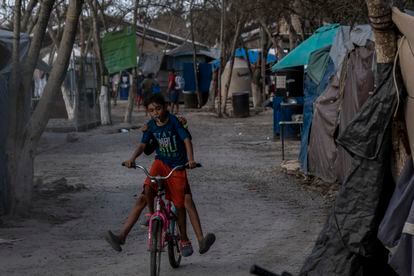 Niños migrantes en Matamoros, el pasado mes de febrero