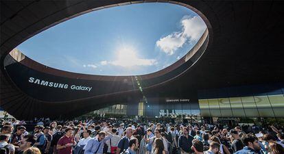 Presentación del Samsung Galaxy Note 9 en el pabellón Barclays Center de Nueva York.