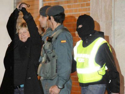 Arantza Zulueta, durante su anterior detención, en abril del pasado año.