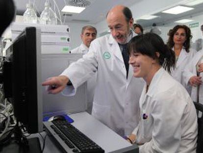 Rubalcaba, en el Parque Tecnológico de Ciencias de la Salud.