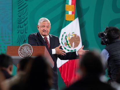 El presidente mexicano, Andrés Manuel López Obrador, este lunes.