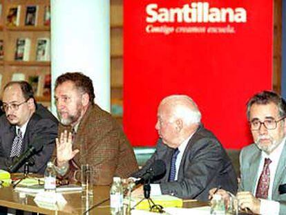 De izquierda a derecha, Juan Carlos Rodríguez, Víctor Pérez-Díaz, Jesús de Polanco y Juan Antonio Ortega y Díaz-Ambrona.