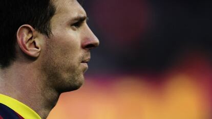 Messi durante el partido ante el Valencia CF