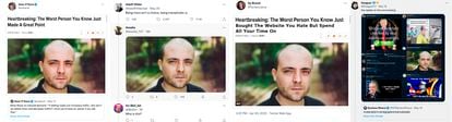 Cuatro ejemplos en Twitter del uso repetido del meme de "la peor persona del mundo"
