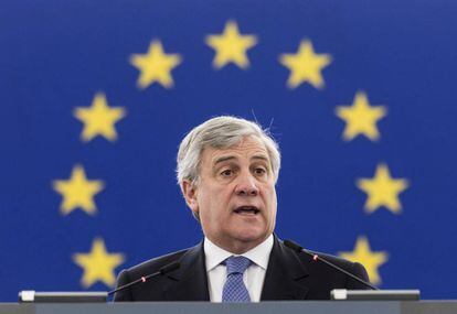 El presidente del Parlamento Europeo, Antonio Tajani, este mi&eacute;rcoles en Estrasburgo