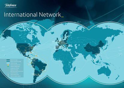 Red mundial de cables submarinos.