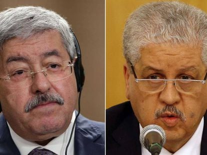 Dos imágenes de Ahmed Ouyahia, a la izquierda, y Abdelmalek Sellal.