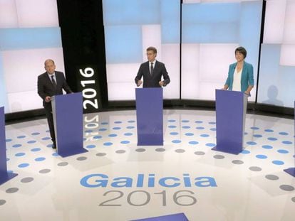 Debate a cinco el pasado lunes en la televisión autonómica de Galicia.