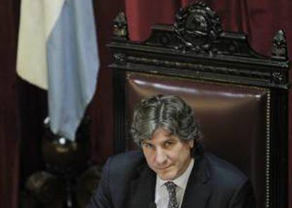 El vicepresidente de Argentina, Amado Boudou, asegura ser blanco de una campaña de opositores que buscan afectar al Gobierno. Boudou fue imputado en abril pasado en el marco de una denuncia por enriquecimiento ilícito. EFE/Archivo