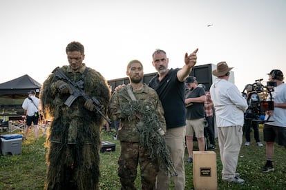 El director Alex Garland, durante el rodaje de 'Civil War'.