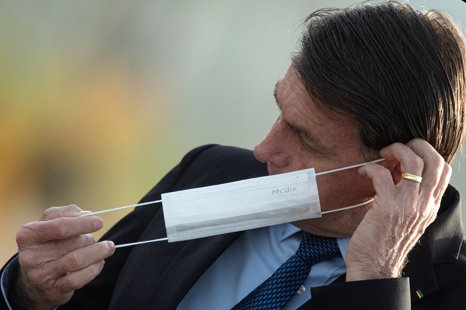El presidente de Brasil, Jair Bolsonaro, el martes, en el Palacio do Alvorada, en Brasilia.