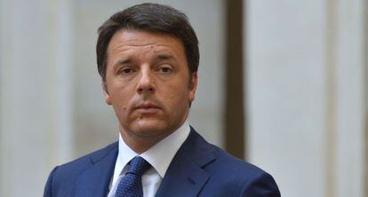 Matteo Renzi, en el Palacio Chigi. 