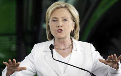 Hillary Clinton, la semana pasada en Iowa. 