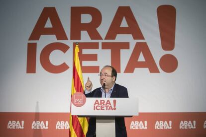 Miquel Iceta en el consejo nacional del PSC.