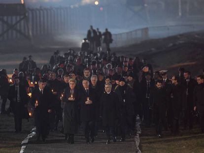 Ceremonia para conmemorar los 75 años de la liberación del campo de concentración de Auschwitz.