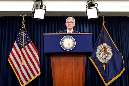 Jerome Powell, presidente de la Reserva Federal, en diciembre de 2019 en Washington.