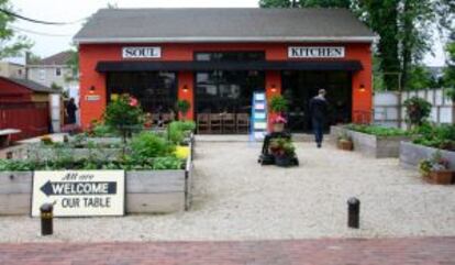 Entrada al restaurante Soul Kitchen, en Red Bank (Nueva Jersey).